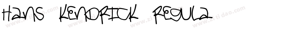 Hans Kendrick Regula字体转换